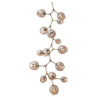 Betty Bronze Chandelier Bronze with Glass Globes For Sale