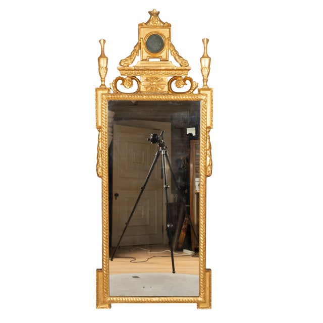 Early 19th Century Italian Neoclassic Giltwood Mirrors - a Pair For Sale - Image 5 of 12