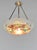 1930s French Art Deco Pendant Light by Loys Lucha 1930s - Pink Enameled Floral Bowl For Sale - Image 5 of 13