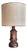 Antique Lamp in Turned Wood and Engraved Brass from Royal Adelaide, 1890s For Sale