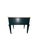 Vintage Painted Marble Top Console Table With Open Center Shelf Professionally Refinished in Deep Teal For Sale - Image 4 of 7