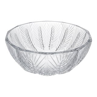 Lalique France French Crystal Ceres Wheat Bowl For Sale