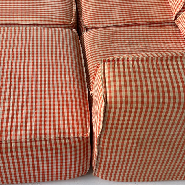 1970s Playpen Sectional by Hans Hopfer for Roche Bobois in Gingham For Sale - Image 10 of 11