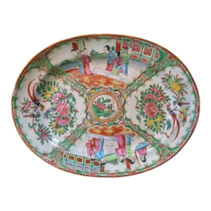19thc Chinese Export Rose Medallion Platter