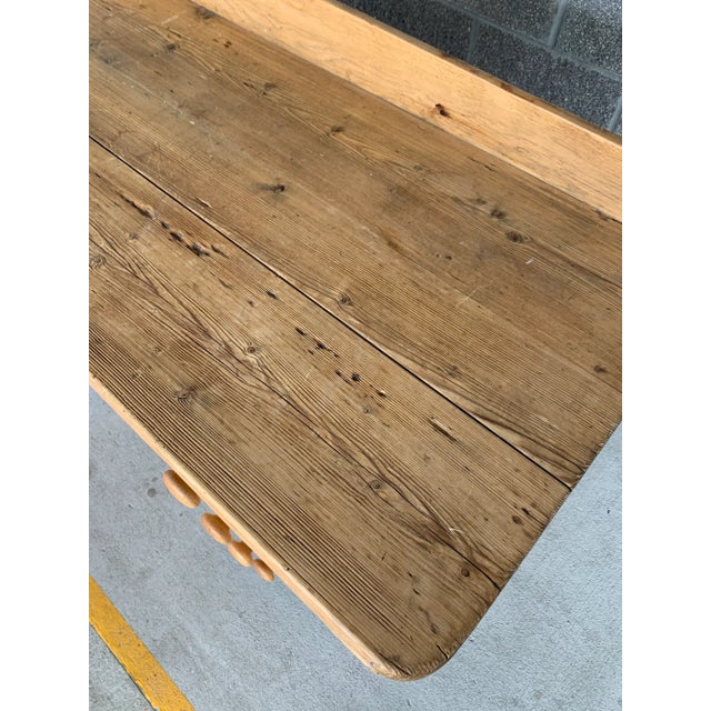 Antique Scrubbed Pine Nine Drawer Buffet For Sale - Image 9 of 11