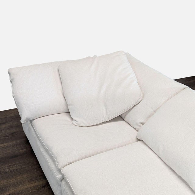 Restoration Hardware Cloud 3-Seat Modern White Sofa For Sale In San Francisco - Image 6 of 9
