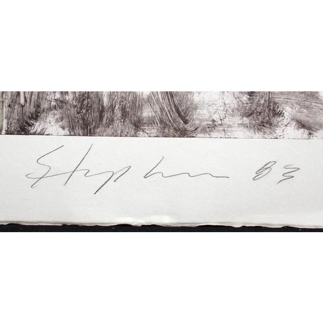 1983 Stephen Watson Spanish Series 17 Abstract Original Monoprint For Sale - Image 4 of 5