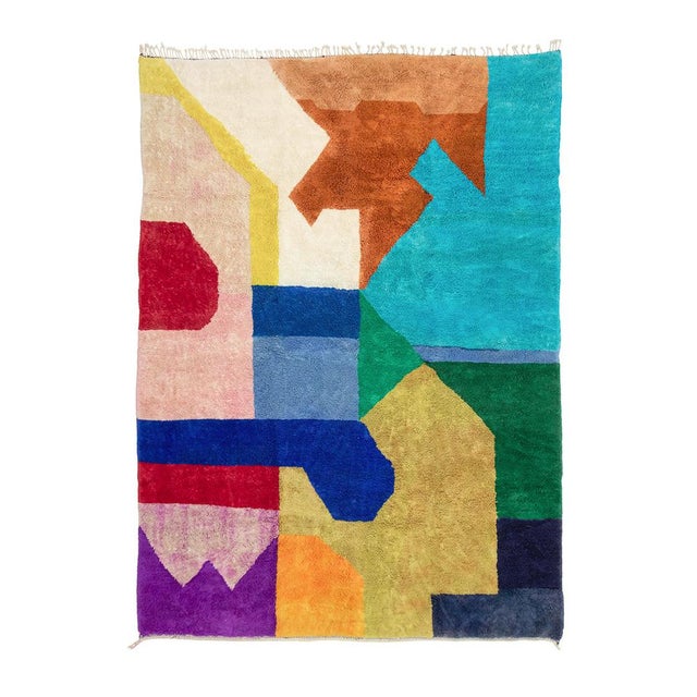 Hand-Knotted Wool Rug by Azele Studio For Sale - Image 9 of 9