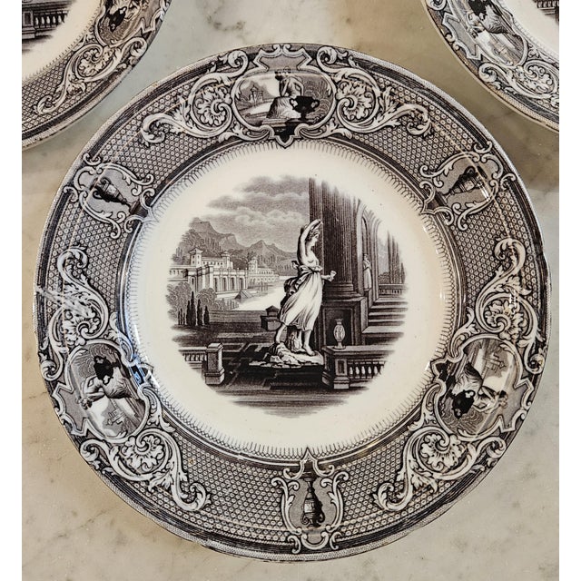 Mid 19th Century 4 J Clemenston English Ironstone Dinner Plates For Sale In Charlotte - Image 6 of 15