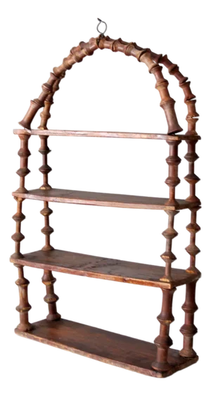 Antique Folk Art Spool Shelf