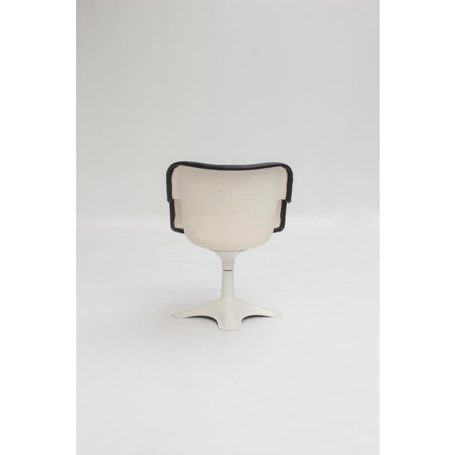 Junior Chair in Black Leather attributed to Yrjö Kukkapuro, 1970s For Sale - Image 4 of 8