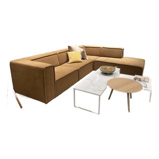 BoConcept Carmo Modular Sectional Sofa, Camel Frisco AquaClean, 3 Pieces For Sale