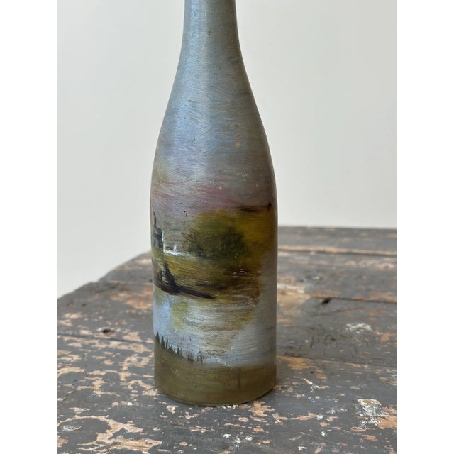Antique Hand-Painted Scenic Countryside Cork Bottle, Circa Early 20th Century For Sale - Image 15 of 15