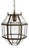 Antique Vienna Secession Pendant Lantern with Beveled Glass attributed to Adolf Loos, Vienna, 1900s For Sale