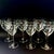 1930s Vintage Wine Glasses by Standard Glass Co in the Criss Cross & Punties Pattern – Set of 6 Gobblets - Art Deco Depression Glass – 7.25" For Sale - Image 5 of 9