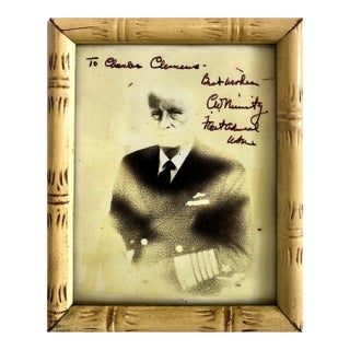 Signed Black & White Photo of Ww II u.s. Pacific Fleet Commander in Chief Chester W. Nimitz For Sale