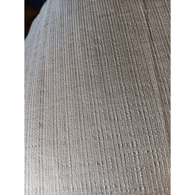 Contemporary Delisting,Schumacher Imported Light Golden Hued Beige Designer Embossed Fabric-2 Yards For Sale - Image 3 of 4