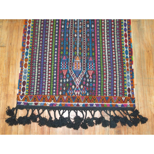 Mid-Century Modern Colorful Jajim Flat-Weave, 20th Century - 3'7" x 4'11" For Sale - Image 3 of 6