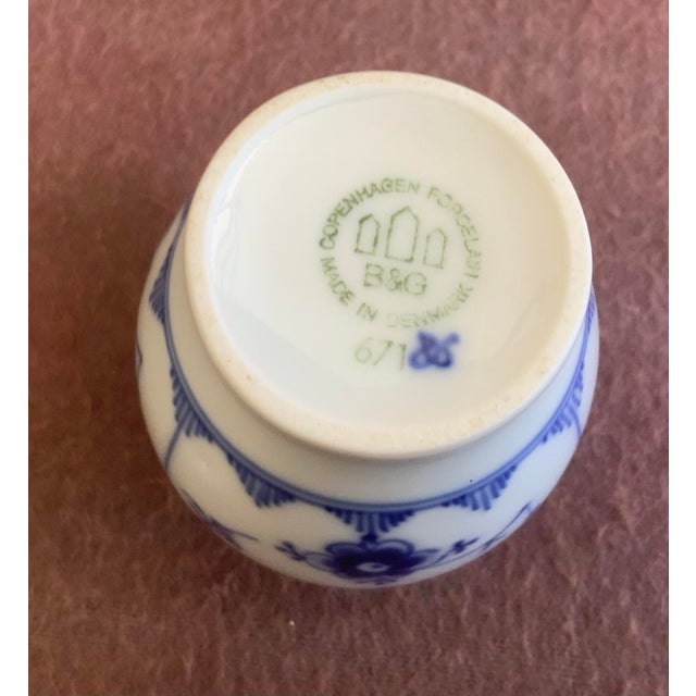 Bing & Grondahl Bing & Grondahl Blue Traditional 2.75”h Vase For Sale - Image 4 of 4