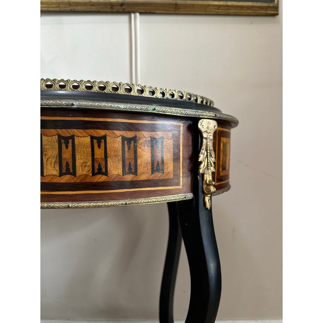 Wood Antique 19th C. French Jardinière Stand With Removable Lid and Ormolu Mounts For Sale - Image 7 of 7