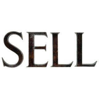 Antique Circa 1910 Glass and Bronze Store Sign Letters From London For Sale