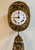 French French Morbier Repousse Brass and Porcelain Wall Clock For Sale - Image 3 of 8