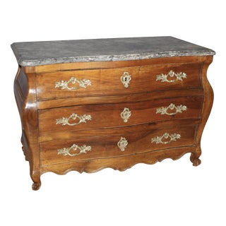 Antiquue Walnut Tomb-Shaped Commode, 1700s For Sale