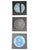 Black Contemporary Original Planet Moon Triptych Paintings- Set of 3 For Sale - Image 8 of 12