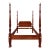 Lexington Queen Size Mahogany Rice Carved Poster Bed Frame For Sale