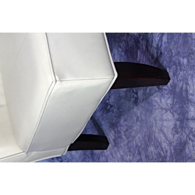 MidCentury Genuine Leather Slipper Lounge Chair Chairish