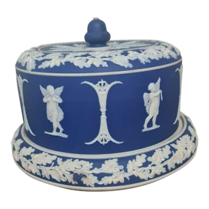 Antique Cheese Keeper English Jasper After Wedgwood