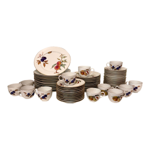 Vintage Royal Worcester (Fruit Design) Evesham Porcelain Dinner Set, Service for 12