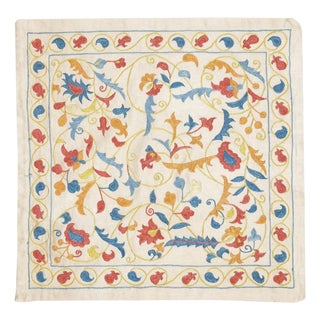 20"x21" 100% Silk Embroidered Cushion Cover. New Toss Pillow. Modern Lace Pillow For Sale