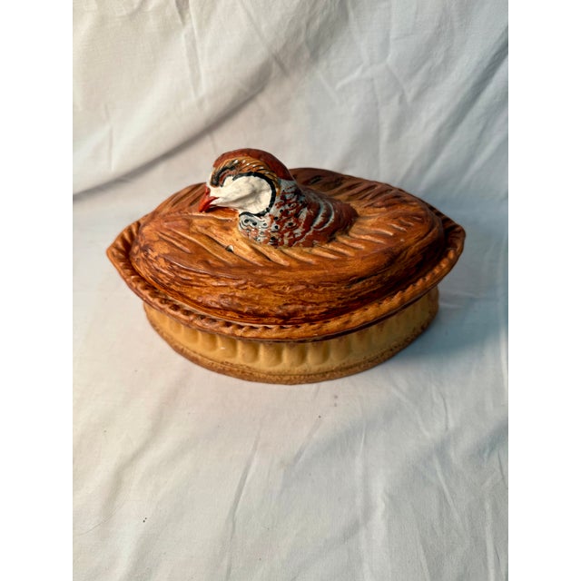 French Vintage, French, Pillivuyt, Porcelain, Pheasant Tureen For Sale - Image 3 of 8