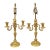 Late 19th Century French 23k Gilded Louis XVI Style Candleabra Lamps - A Pair For Sale