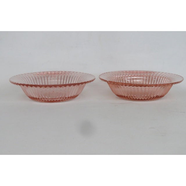 This beautiful Pair of 2 Bowls is made out of depression-era glass. These gorgeous small serving bowls feature a vertical...