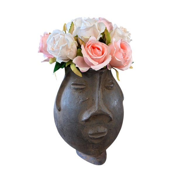 Lg Vintage Kuba Wooden Cup Figural Head Congo 8.5"h For Sale In New York - Image 6 of 9