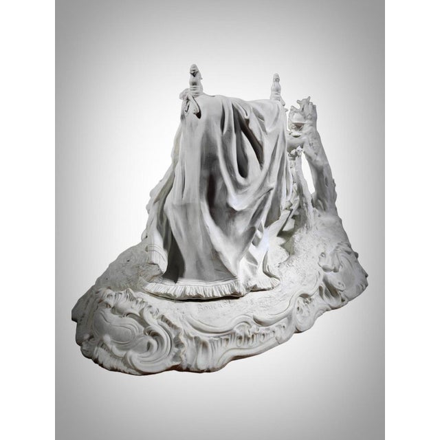 Gray Monumental Group in Sevres Porcelain from Boucher, 1800 For Sale - Image 8 of 18