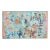 Original Aqua and Peach Abstract Painting on Canvas For Sale