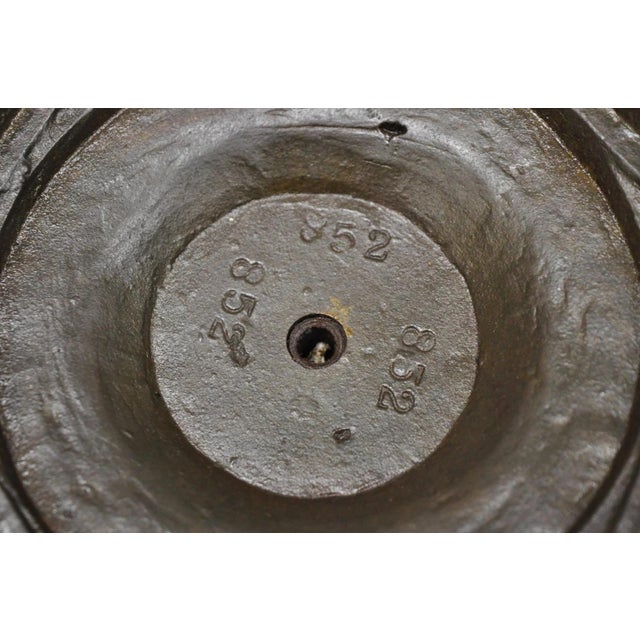 Antique Victorian Green Marble Cast Iron Pedestal Base Smoking Stand Side Table For Sale - Image 10 of 12