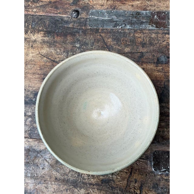 Vintage Studio Pottery Green Bowl For Sale - Image 11 of 13