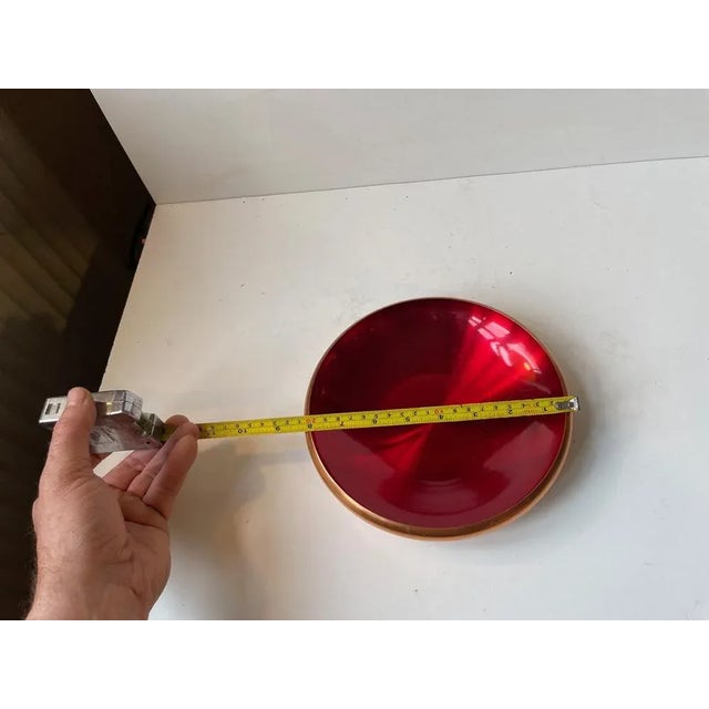 Midcentury Copper and Enamel Bowl by Odel Kobber, Norway, 1960s For Sale - Image 4 of 7