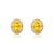 1.92carats Natural Yellow Sapphire Stud Earrings With Diamonds in 14k Gold- A Pair For Sale