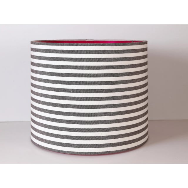 Contemporary Maison Maison Striped Drum Lampshades For Sale - Image 3 of 3