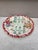 Majolica asparagus plate with flowers , signed Longchamp circa 1890.
