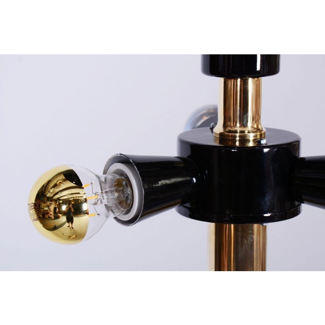 Mid-Century Brass Floor Lamp attributed to Kamenický Šenov, 1960s For Sale - Image 6 of 10