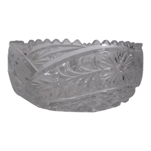 Large Mid 20th Century Cut Glass Serving Bowl