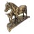 1960s Mid-Century Modern Solid Brass Mare & Foal Statue For Sale