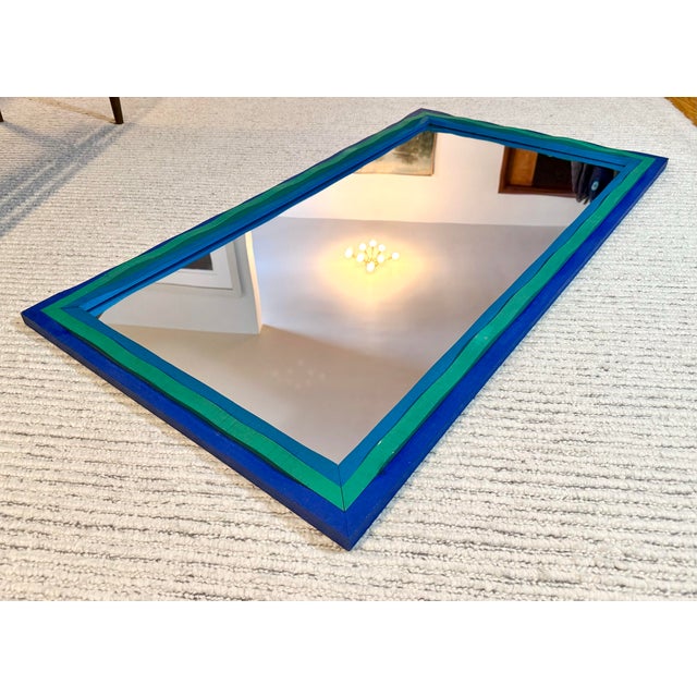 Mid-Century Modern Swedish Modern Painted Wall Mirror by Erik Höglund for Eriksmåla, 1967 For Sale - Image 3 of 10