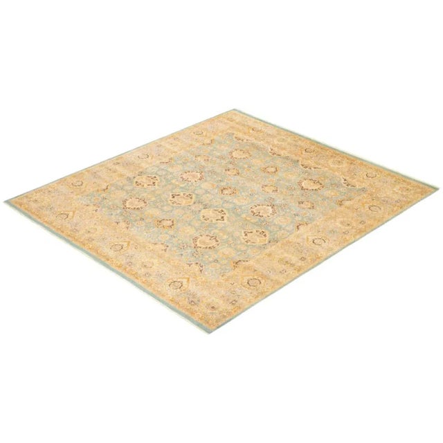 Blue Mogul Collection Hand-Knotted Area Rug - Light Blue 8' 3" x 9' 3" For Sale - Image 8 of 9